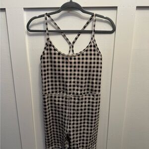 Old Navy Black and White Checkered Romper